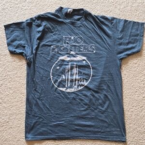 Foo Fighters Vintage-Style Dark Blue Short Sleeve Graphic Tee